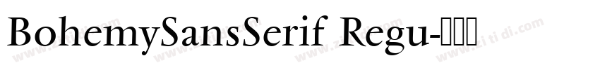 BohemySansSerif Regu字体转换
